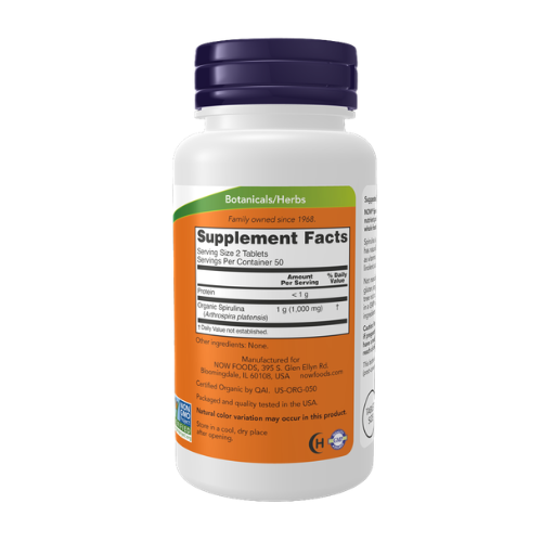Now, ORG SPIRULINA 500mg фото 2 Now, ORG SPIRULINA 500mg фото 2