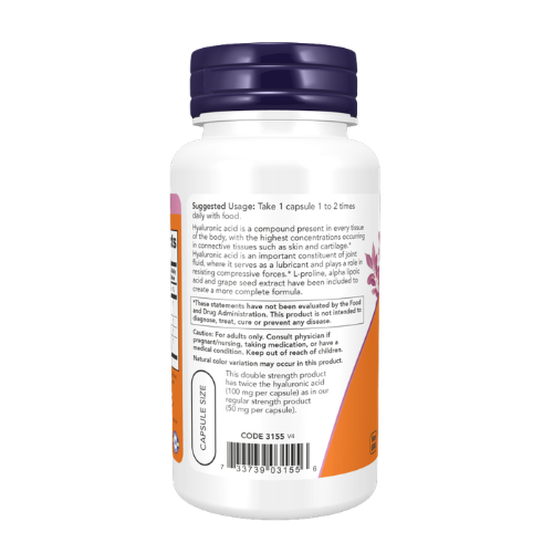 Now, HYALURONIC ACID 100MG 2X PLUS фото 3 Now, HYALURONIC ACID 100MG 2X PLUS фото 3