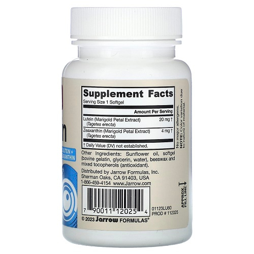 Jarrow Formulas Lutein — Каротиноидный комплекс лютеина и зеаксантина для поддержки зрения, 20 мг фото 2 Jarrow Formulas Lutein — Каротиноидный комплекс лютеина и зеаксантина для поддержки зрения, 20 мг фото 2