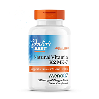 Doctor's Best, Витамин K2 MK-7 с MenaQ7, 100 мкг