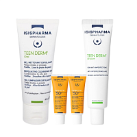 TEEN DERM Gel 40 мл + TEEN DERM a-pure 30 мл + UVEBLOCK Dry Touch 3 мл